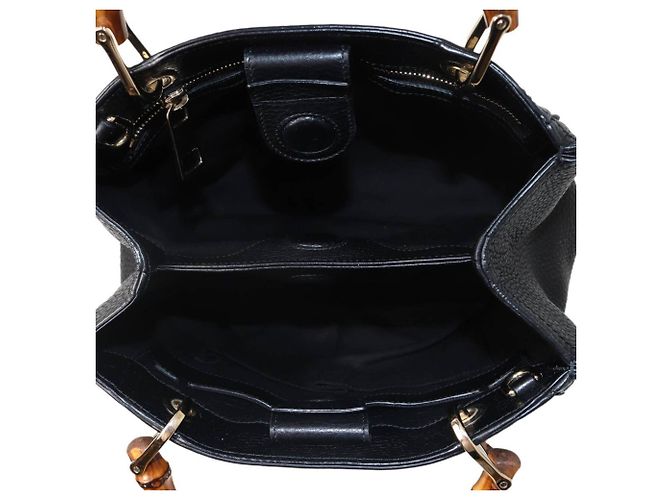 GUCCI Bamboo 2-Way Handtasche/Schultertasche in Schwarz - Ansicht 8