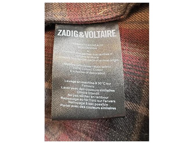 Zadig & Voltaire Camicia a quadri uomo Multicolore Bordò - vista 8