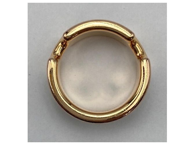 Ring Hermès Anello a fascia in pelle HERMES Olympe PM Giallo Marrone scuro - vista 7