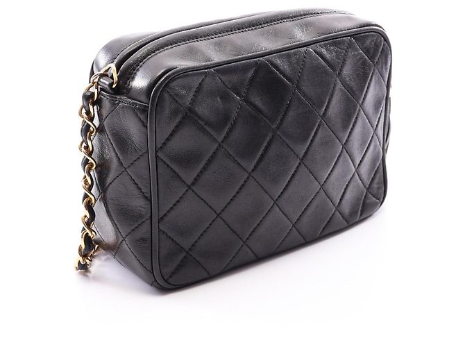 Borsa a Spalla Chanel Diamond Stitch Mini Tassel Nero - vista 2