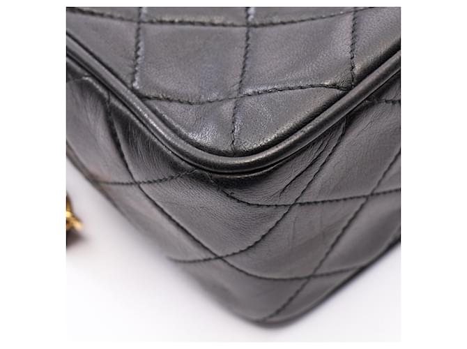 Borsa a Spalla Chanel Diamond Stitch Mini Tassel Nero - vista 6