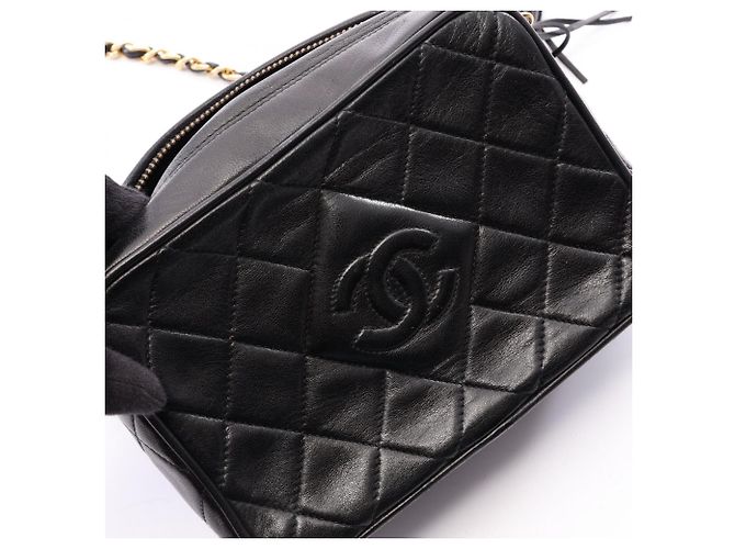 Borsa a Spalla Chanel Diamond Stitch Mini Tassel Nero - vista 8