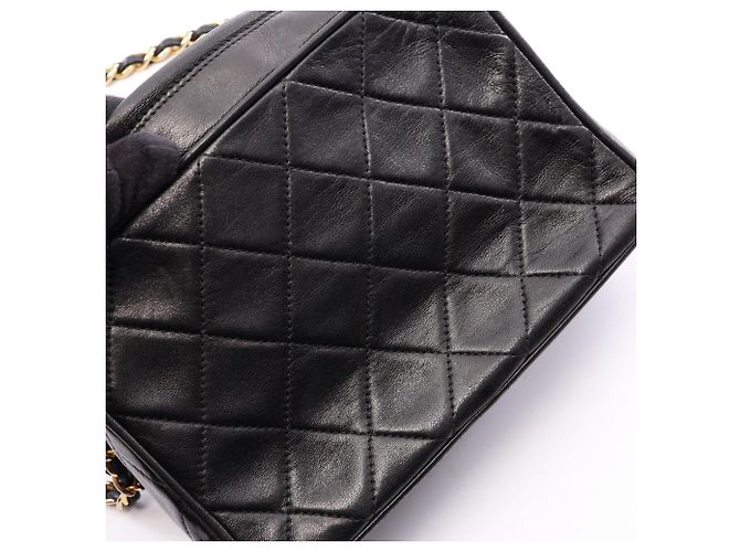 Borsa a Spalla Chanel Diamond Stitch Mini Tassel Nero - vista 9