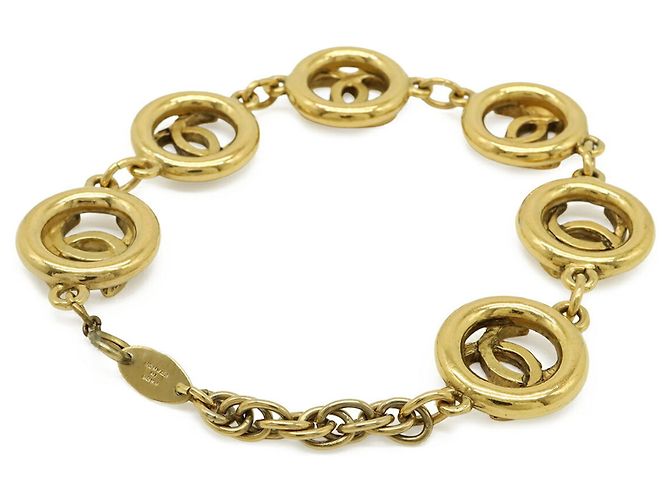 Bracciale con catena e cerchio logo Coco di Chanel D'oro - vista 3