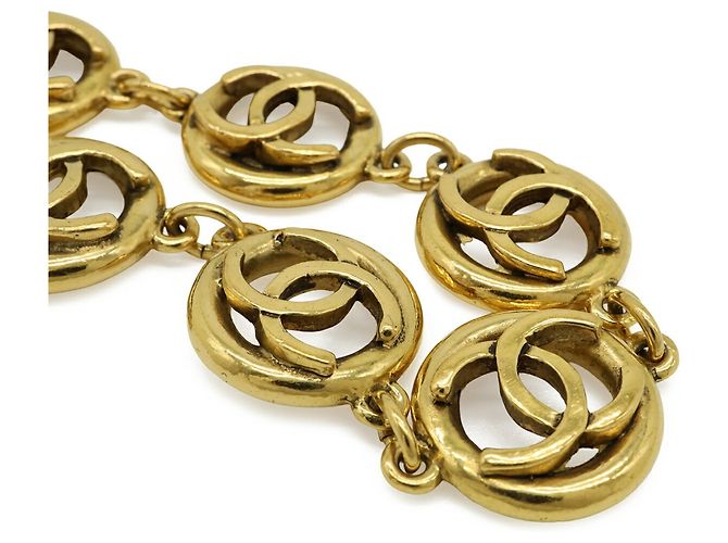 Bracciale con catena e cerchio logo Coco di Chanel D'oro - vista 4
