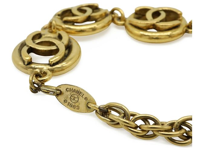 Bracciale con catena e cerchio logo Coco di Chanel D'oro - vista 6