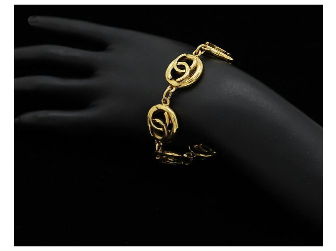 Bracciale con catena e cerchio logo Coco di Chanel D'oro - vista 7