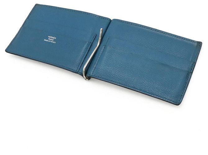 Hermès HERMES Poker Bi-fold Wallet in Peacock Blue Blau - Ansicht 5