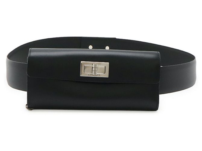 Chanel 2.55 Borsa cintura in pelle nera Nero - vista 2
