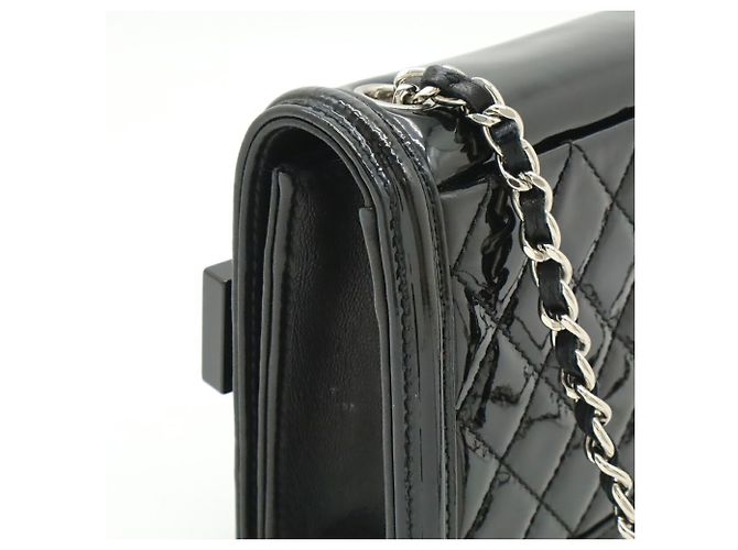 Borsa a Spalla Chanel Lego Boy Nero Bianco - vista 5