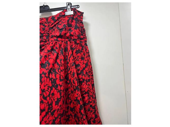 Zadig & Voltaire Gonna lunga Jafar Skeleton Jac Bico Nero Rosso - vista 5