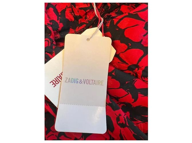 Zadig & Voltaire Gonna lunga Jafar Skeleton Jac Bico Nero Rosso - vista 7