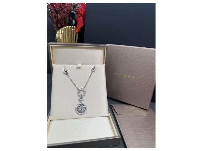 Bulgari Collana Bvlgari Astrale in Platino e Diamanti Argento - vista 4