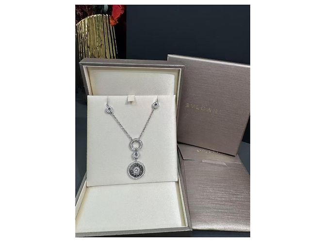 Bulgari Collana Bvlgari Astrale in Platino e Diamanti Argento - vista 5
