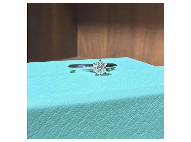 Anillo de compromiso Tiffany & Co. Diamante 0,26 quilates Plata - vista 2
