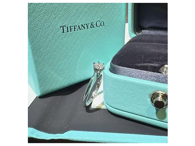 Anillo de compromiso Tiffany & Co. Diamante 0,26 quilates Plata - vista 5