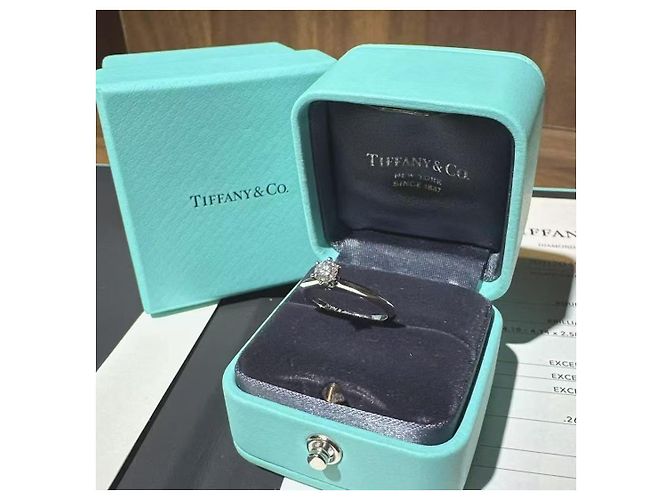 Anillo de compromiso Tiffany & Co. Diamante 0,26 quilates Plata - vista 8