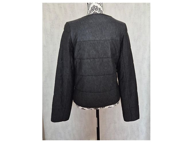 Autre Marque Majestic Filatures Gesteppte Viscose Jacke Grau - Ansicht 3