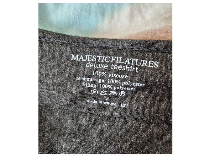 Autre Marque Majestic Filatures Gesteppte Viscose Jacke Grau - Ansicht 4