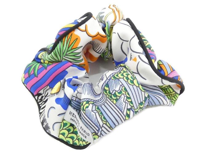 Hermès Hermes Claudia Chouchou Seiden-Scrunchie Mehrfarben - Ansicht 2
