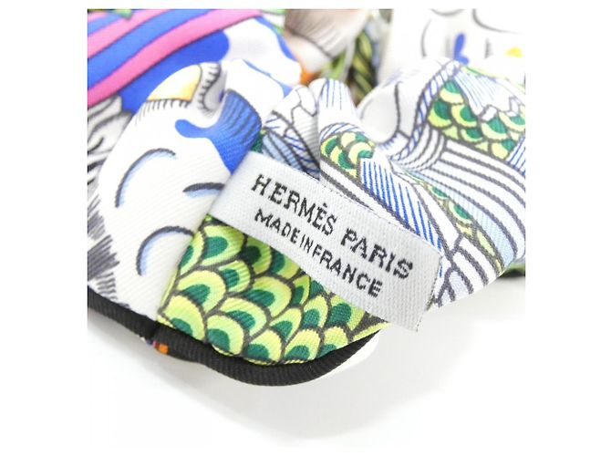 Hermès Hermes Claudia Chouchou Seiden-Scrunchie Mehrfarben - Ansicht 3