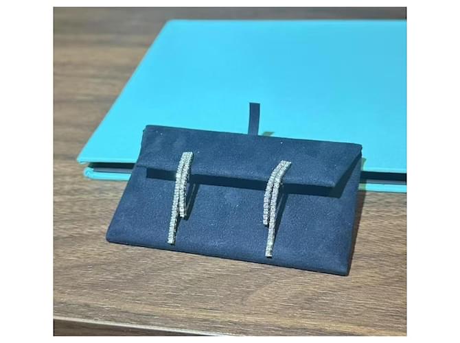 Damiani Orecchini Flowing Diamanti e Platino Argento - vista 8