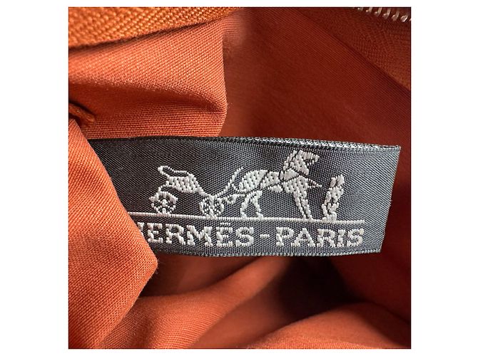 Acapulco Hermès Marsupio Hermes Orange Toile Chevron Arancione - vista 12