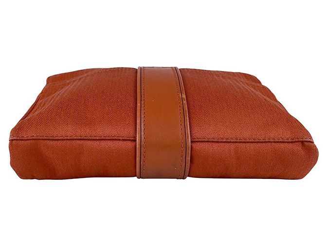 Acapulco Hermès Marsupio Hermes Orange Toile Chevron Arancione - vista 4