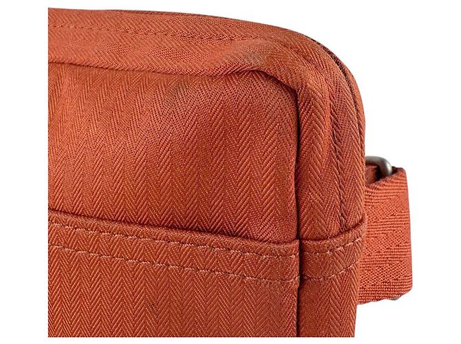 Acapulco Hermès Marsupio Hermes Orange Toile Chevron Arancione - vista 5