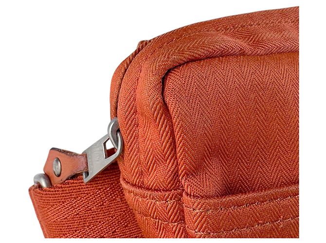 Acapulco Hermès Marsupio Hermes Orange Toile Chevron Arancione - vista 6