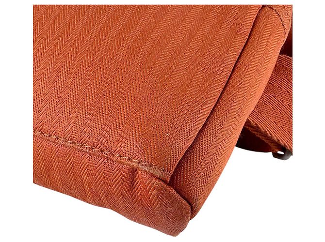 Acapulco Hermès Marsupio Hermes Orange Toile Chevron Arancione - vista 7