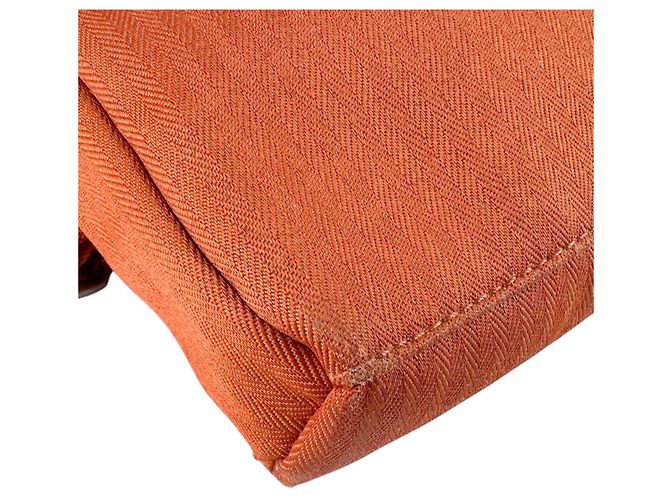 Acapulco Hermès Marsupio Hermes Orange Toile Chevron Arancione - vista 8
