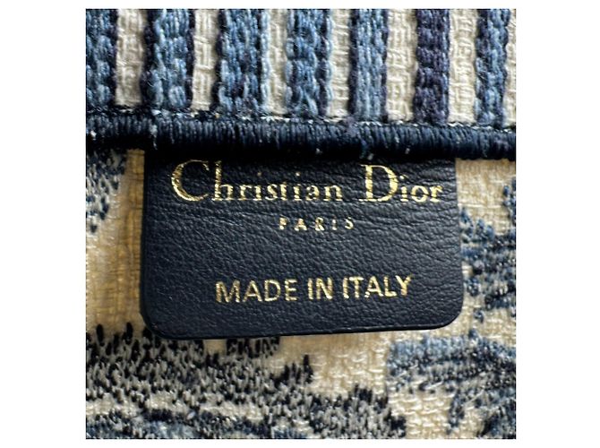 Borsa a mano Christian Dior in tela blu navy - vista 12