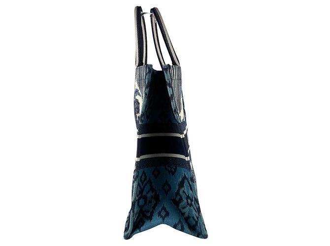 Borsa a mano Christian Dior in tela blu navy - vista 2