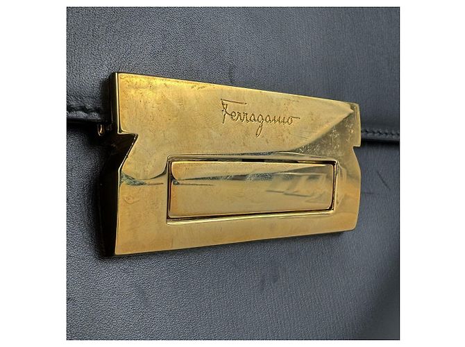 Borsa a tracolla in pelle Salvatore Ferragamo Nero - vista 12