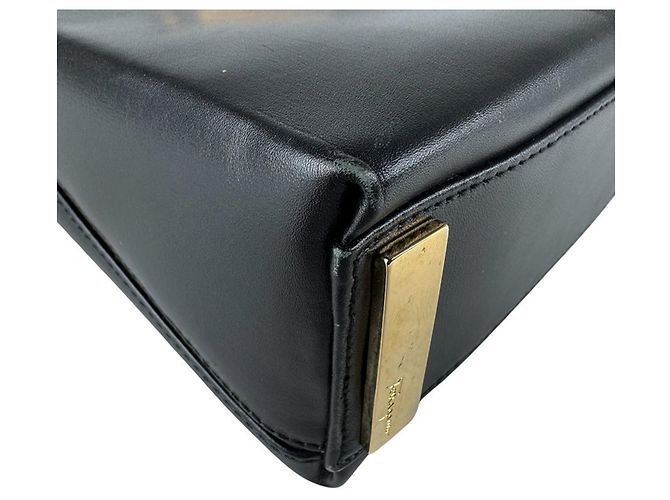 Borsa a tracolla in pelle Salvatore Ferragamo Nero - vista 8