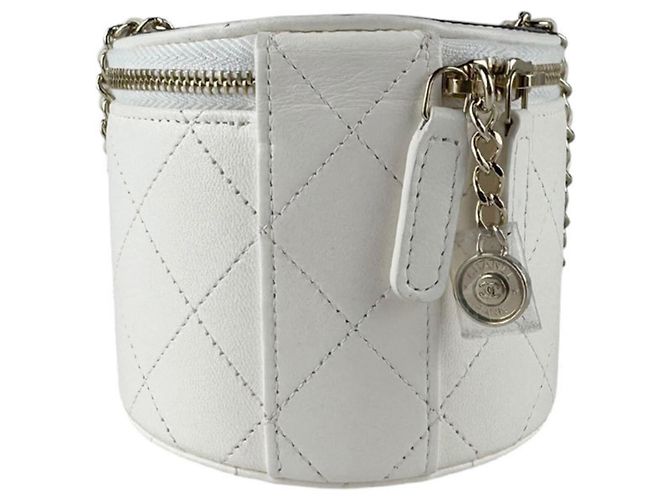 Borsa a tracolla in pelle Chanel Nero Bianco - vista 3