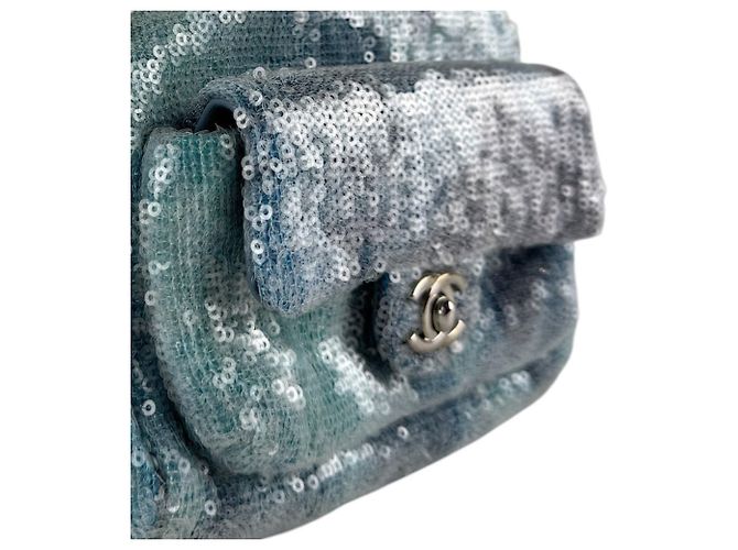 Chanel Blue Sequined Backpack - view 11