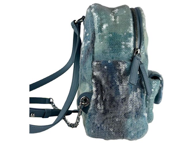 Chanel Blue Sequined Backpack - view 2