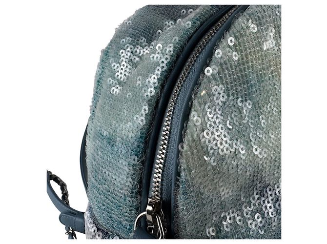 Chanel Blue Sequined Backpack - view 6