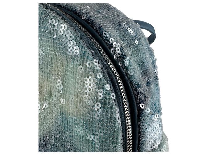 Chanel Blue Sequined Backpack - view 7