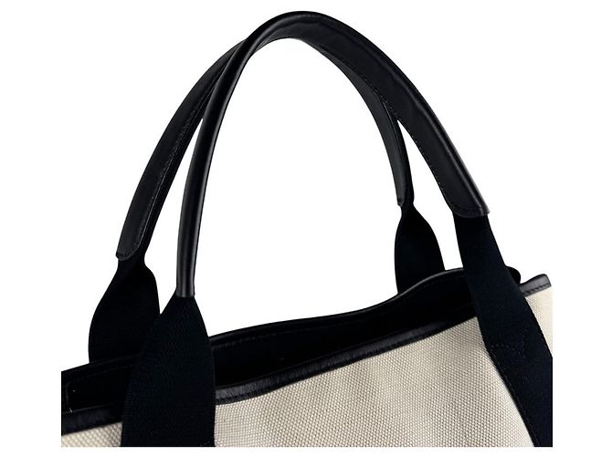 Borsa Cabas S Balenciaga Blu Navy Nero Crudo - vista 10