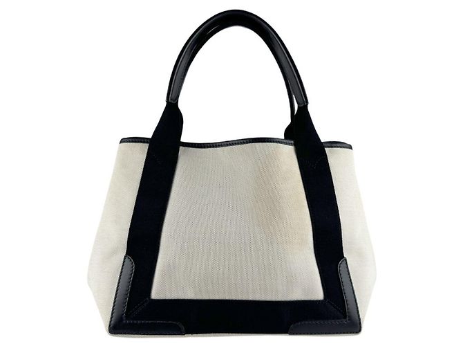 Borsa Cabas S Balenciaga Blu Navy Nero Crudo - vista 3