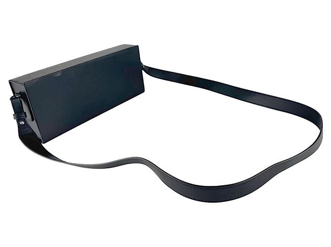 Borsa a tracolla in pelle nera Fendi Nero - vista 10