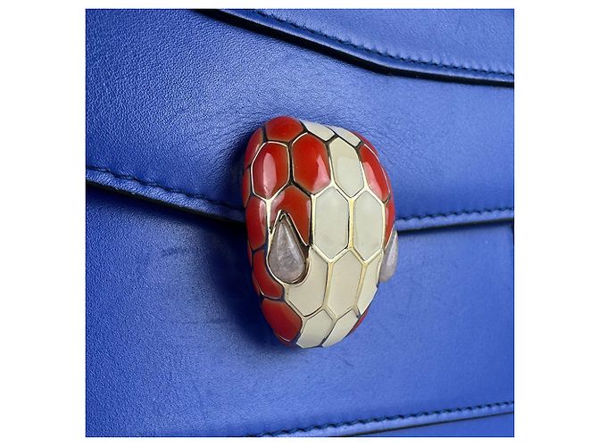 Bulgari Bvlgari Serpenti Forever Schultertasche Blau - Ansicht 11