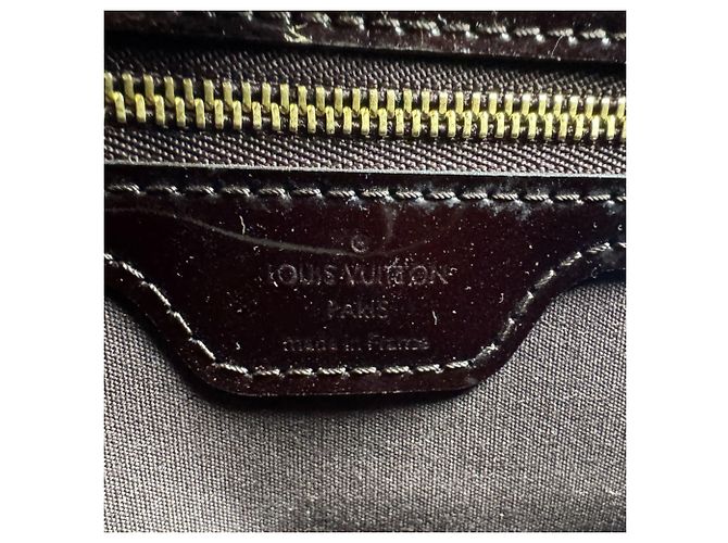 Borsa Louis Vuitton Monogram Vernis Wilshire PM Bordò - vista 11
