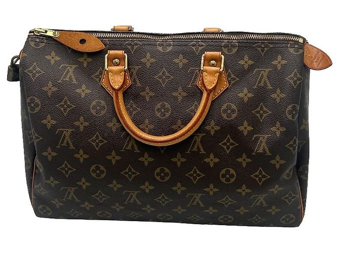 Borsa Louis Vuitton Speedy Monogram Canvas 35 Marrone - vista 2