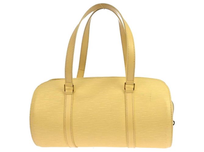 Borsa Louis Vuitton Soufflot in pelle Epi Giallo - vista 2
