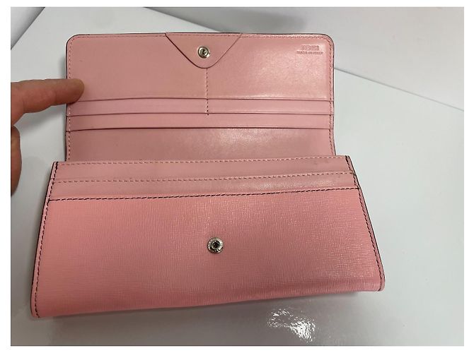 Fendi Cartera Continental Monster Eyes Piel Rosa - vista 5
