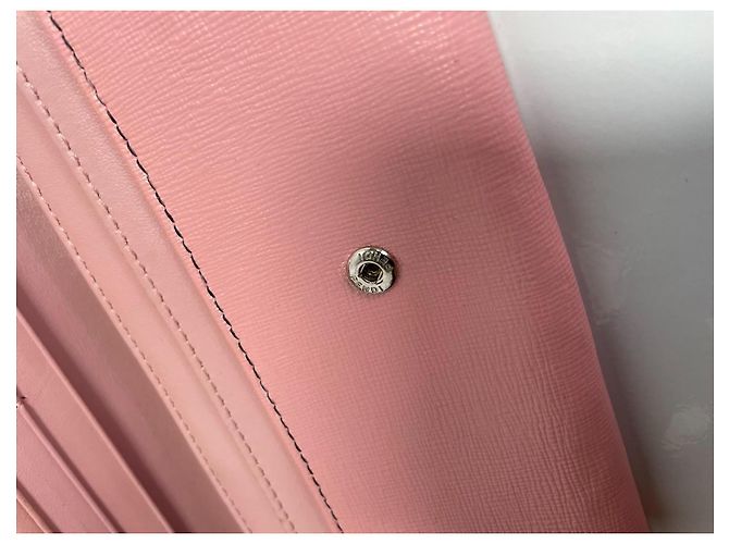Fendi Cartera Continental Monster Eyes Piel Rosa - vista 6